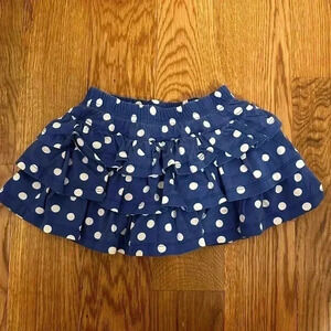 Hanna Andersson Polka Dot Three Tiers Scooter Skirt Skort size 100cm